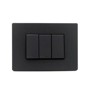 Placa Armada Blue Interruptor Triple 9/32 Serie 119x86 mm