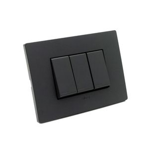 Placa Armada Blue Interruptor Triple 9/32 Serie 119x86 mm