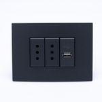 Complementos-de-Instalacion-Placa-Armada-S44-Carbon-Tomacorriente-Doble-10A-y-Cargador-USB-125x45-mm
