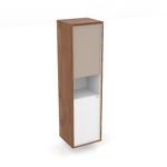 Baños-Mueble-Botiquin-Columna-Kyle-Color-Cafe-con-2-Puertas-Blanco-y-Gris-330x1200-mm