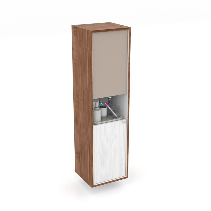 Baños-Mueble-Botiquin-Columna-Kyle-Color-Cafe-con-2-Puertas-Blanco-y-Gris-330x1200-mm