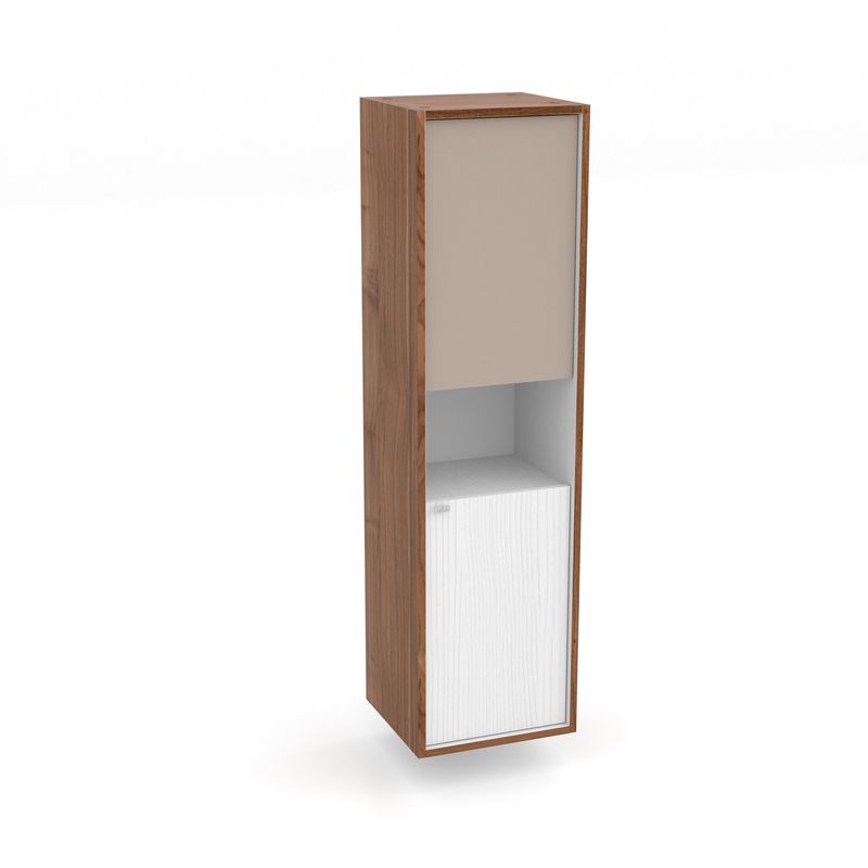 Baños-Mueble-Botiquin-Columna-Kyle-Color-Cafe-con-2-Puertas-Blanco-y-Gris-330x1200-mm