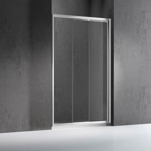 Mampara Ducha Atenea Vidrio Templado Doble Corredera Derecha Fija 1200x1950mm