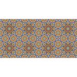 Pisos-y-Muros-Ceramica-Muro-Play-Mandala-Naranjo-Azul-Brillante-30x60-cm