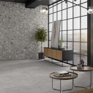 Porcelanato Pavimenti Gris Claro Mate Cemento 60x120 cm