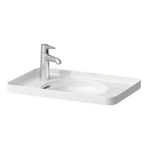 Lavamanos Val 2 Encimera Rectangular sin Rebalse con Desagüe Blanco