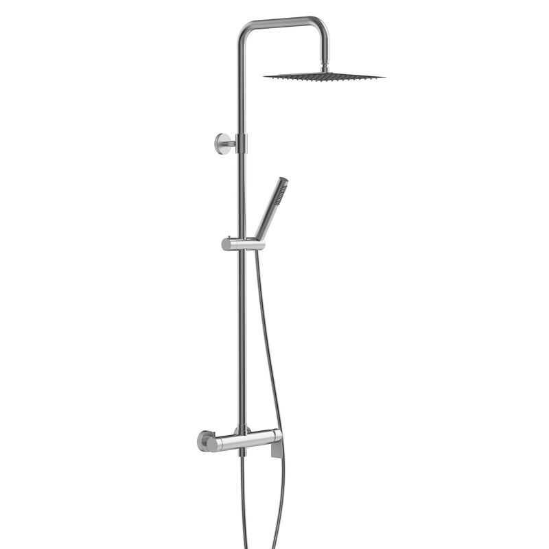 Baños-Columna-de-Ducha-Cuadrada-Stellar-Brushed