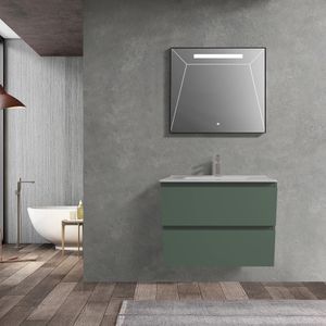 Mueble de Baño Delfos Color dos Cajones con Lavamanos Forest 800 mm