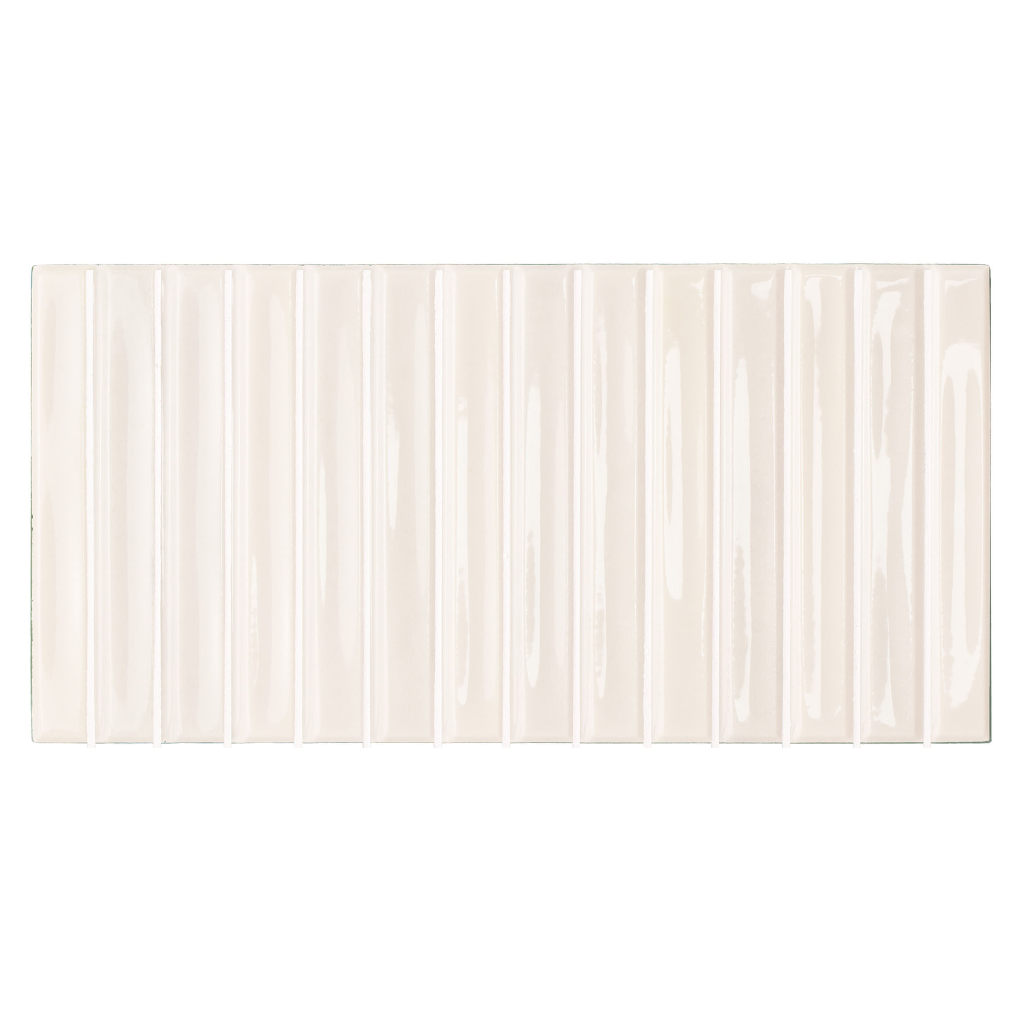 Cerámica Muro Colour Notes Oat Bars Blanco Brillante 4x12.5 cm