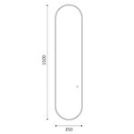Baños-Espejo-Sharon-Oval-35x150-cm-con-Luz-LED-y-Sensor-Touch-Negro