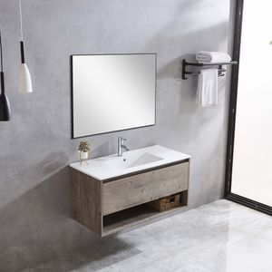 Mueble de Baño Queen 1 cajón y repisa con Lavamanos Grey Oak 600 mm