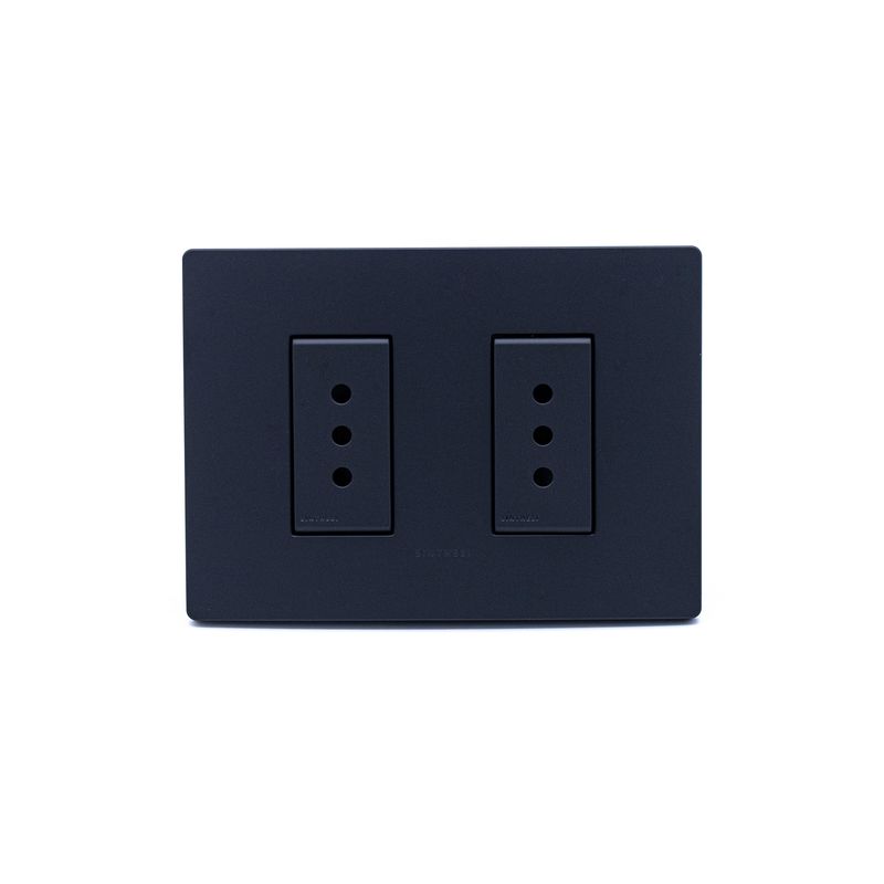 Instalacion-y-Repuestos-Placa-Armada-S33-Noir-Mate-Tomacorriente-Doble-10A-119x186-mm
