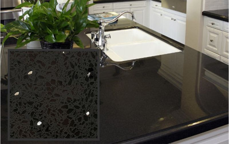 Cocina-Plancha-Quartz-Stone-Negro-Preto