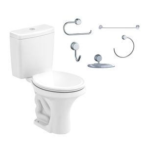 Pack WC Vita + Set Accesorios Vita Cromo