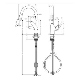 Grifería Cocina Focus Extraíble 2 Jet 71801000 Cromo