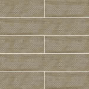 Gres Porcelánico Zinko Greige Deco Circle Mate 15x90 cm