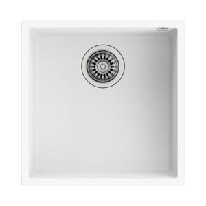 Lavaplatos de Granito Square 1 Cubeta Blanco 440x440 mm