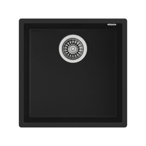 Lavaplatos de Granito Square 1 Cubeta Negro 440x440 mm