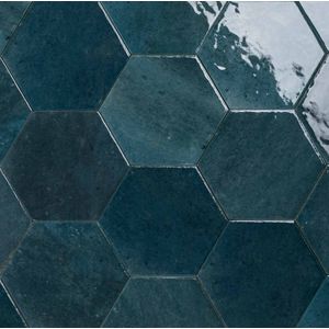 Porcelanato Lume Azul Brillante Bricks 18.2x21 cm