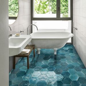 Porcelanato Lume Azul Brillante Bricks 18.2x21 cm