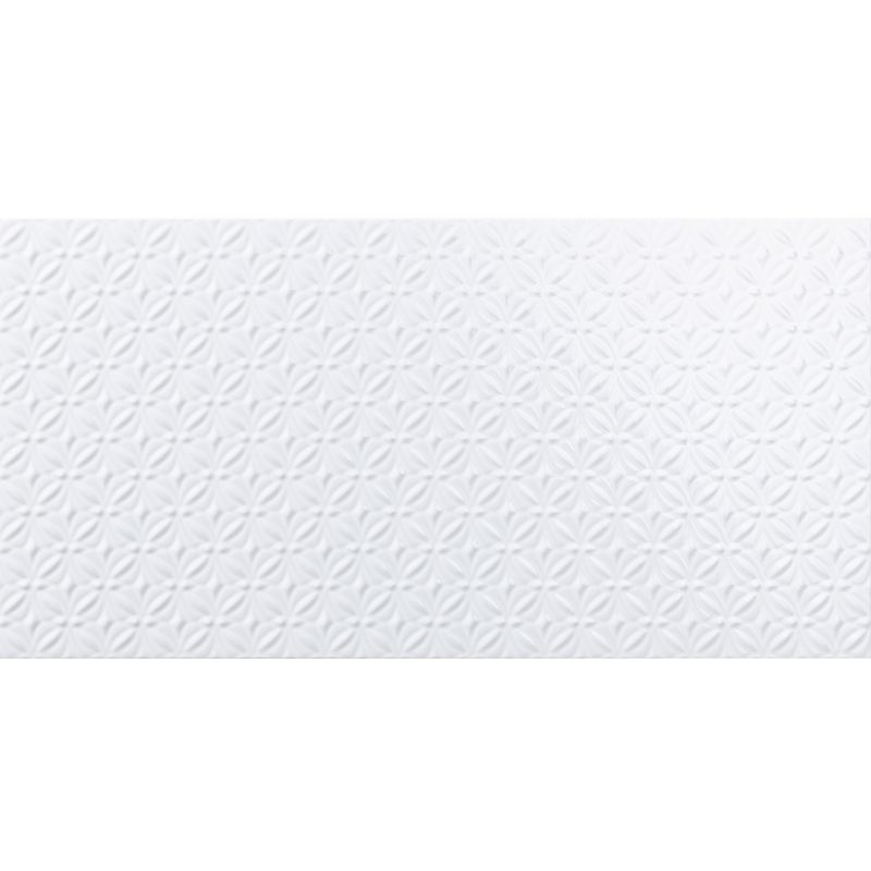 Pisos-y-Muros-Ceramica-Muro-Ice-Deco-Flower-Blanco-Brillante-30x60-cm
