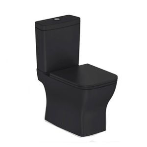 WC Boss Negro Mate Descarga a Piso 36,5x65x80 cm