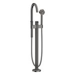 Baños-Griferia-tina-pie-One-con-ducha-fono-flexible-y-soporte-polished-black