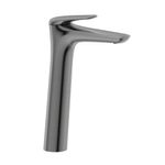 Baños-Griferia-Lavamanos-Prestige-Alta-24-cm-Gun-Metal-sin-Desague