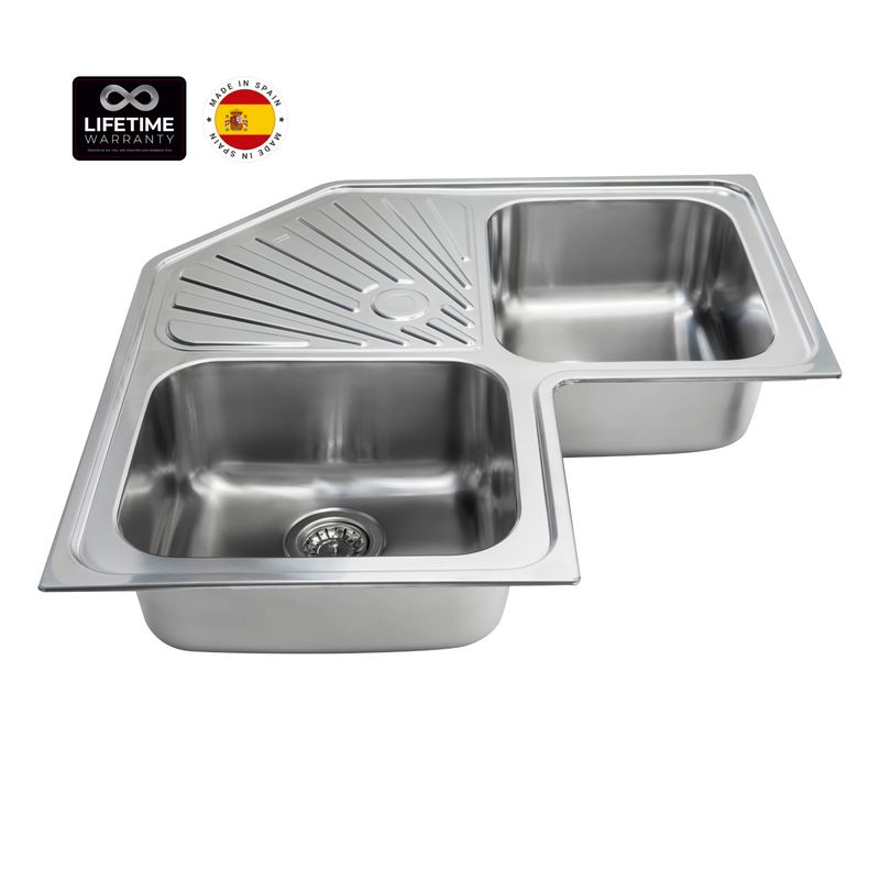 Cocina-Lavaplatos-Empotrable-Acero-Inoxidable-Classic-Angular