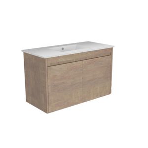 Mueble de Baño Delfos dos Puertas con Lavamanos Base Light Oak 1000 mm