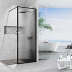Baños-Mampara-Ducha-Marbella-Fija-con-Vidrio-Acanalado-Perfil-Negro-Mate-900x1980-mm
