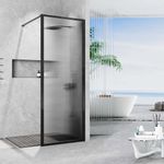 Baños-Mampara-Ducha-Marbella-Fija-con-Vidrio-Acanalado-Perfil-Negro-Mate-900x1980-mm