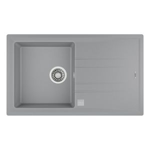 Lavaplatos de Granito Stone 1 Cubeta 1 Escurridor Gris 860x510 mm