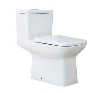WC Kubik One Piece Descarga Muro con Asiento y Fijaciones Blanco