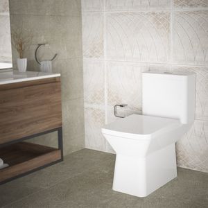 WC Kubik One Piece Descarga Muro con Asiento y Fijaciones Blanco