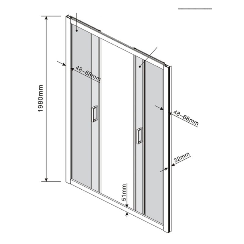 Baños-Mampara-Ducha-Receptaculo-Style-Corredera-Central-1300x1980-mm