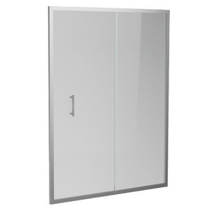 Mampara Ducha de Vidrio Templado Aura Perfil Cromado 1300x1950mm