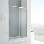 Baños-Mampara-Ducha-de-Vidrio-Templado-Aura-Perfil-Cromado-1300x1950mm-