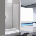 Baños-Mampara-Corredera-Clover-Cromada-Mate-130x198-cm