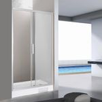 Baños-Mampara-Corredera-Clover-Cromada-Mate-130x198-cm