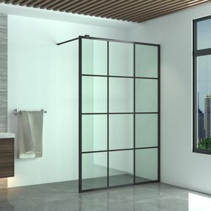 Mampara Fija Grid con Vidrio Templado 120