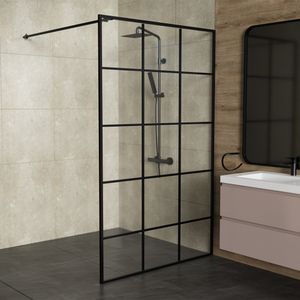 Mampara Fija Grid con Vidrio Templado 120
