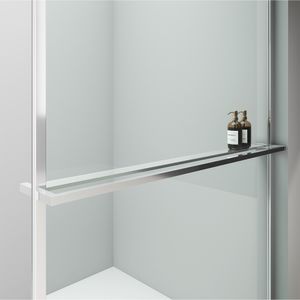 Mampara Fija Simone con Brazo Extensor Y Barra Cromo 1200 Mm