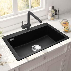 Lavaplatos Arezzo 830 Simple Negro Mate