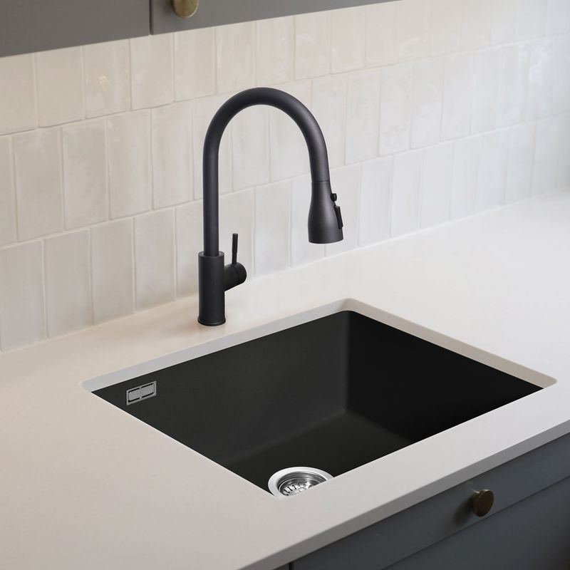 Cocina-Lavaplatos-Arezzo-560-Simple-Negro-Mate