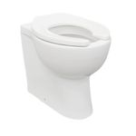 Baños-WC-Global-ADA-Fluxor-Entrada-Posterior-Descarga-Muro-con-Asiento-Elongado-y-Fijaciones-Blanco