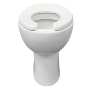 WC Global ADA Fluxor Entrada Posterior Descarga Muro con Asiento Elongado y Fijaciones Blanco