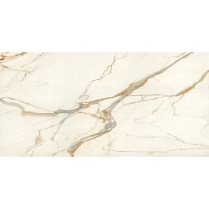 Plancha Ultracompacto Calacatta Imperiale Blanco Pulido 162x324 cm