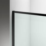 Baños-Mampara-Fija-Simone-Brazo-Extensor-Y-Barra-Negro-Mate-1200Mm