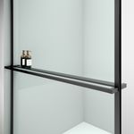 Baños-Mampara-Fija-Simone-Brazo-Extensor-Y-Barra-Negro-Mate-1200Mm